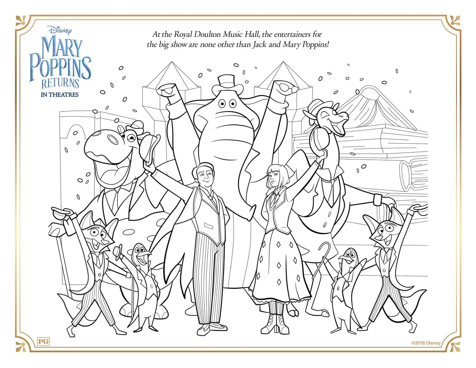 mary poppins coloring book