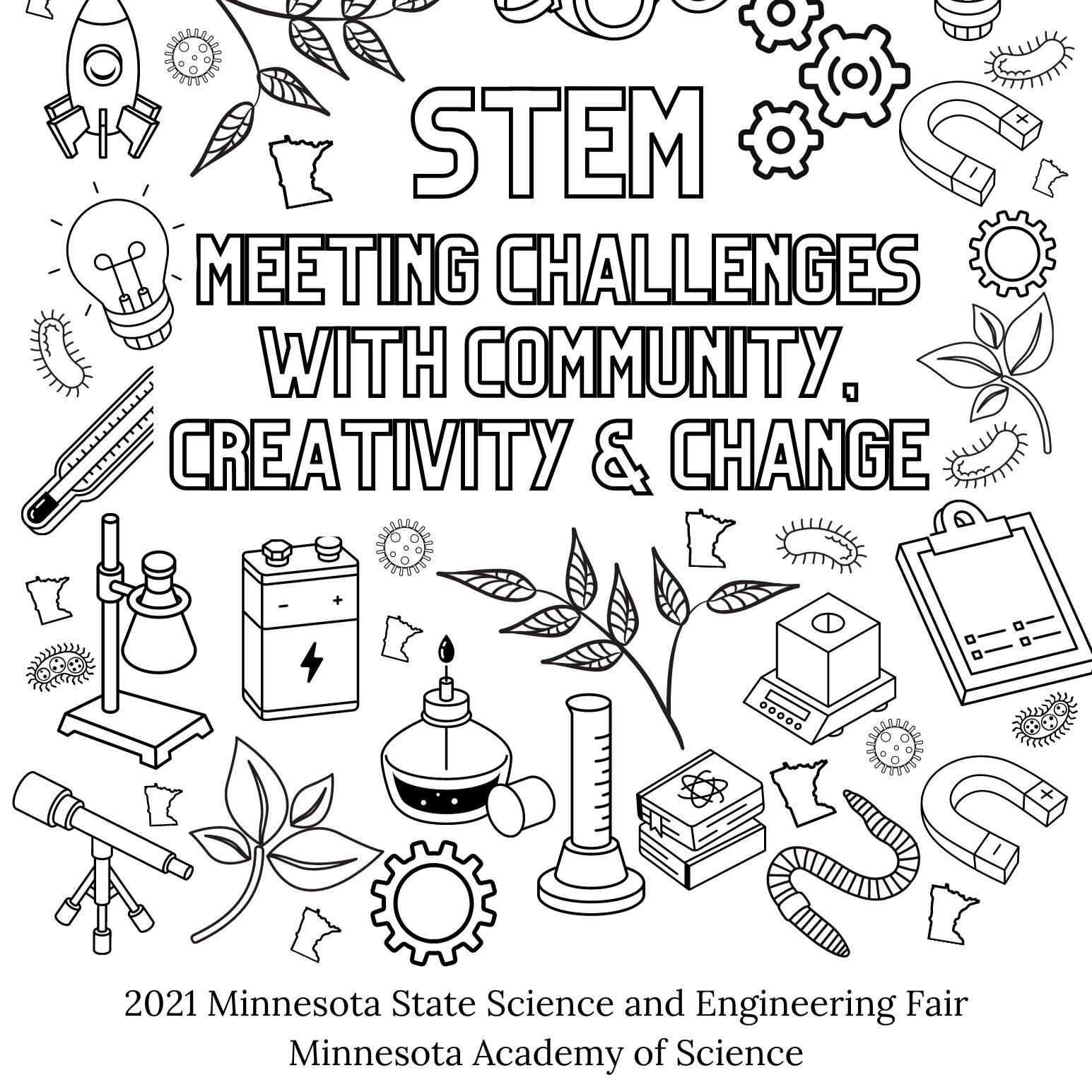 MAS STEM Coloring Pages Minnesota Academy Of Science