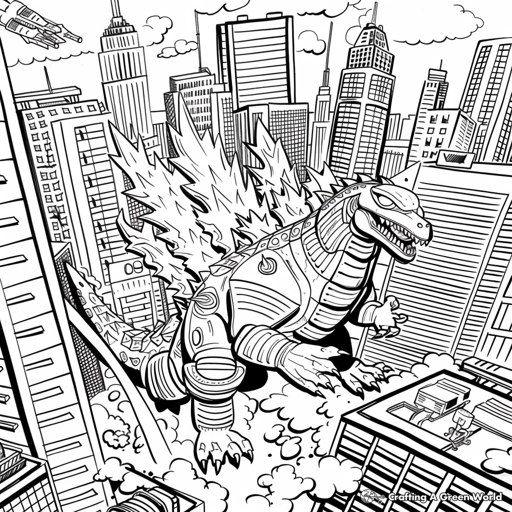 Mechagodzilla Coloring Pages Free Printable 