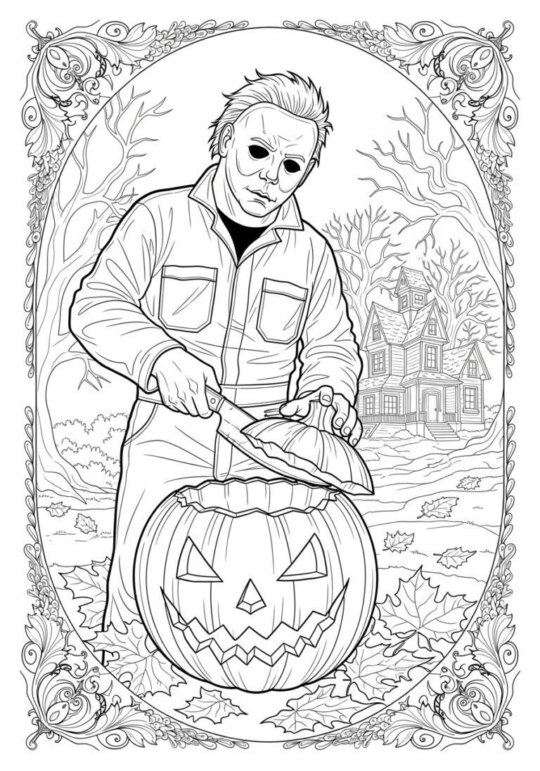 coloring pages of michael myers