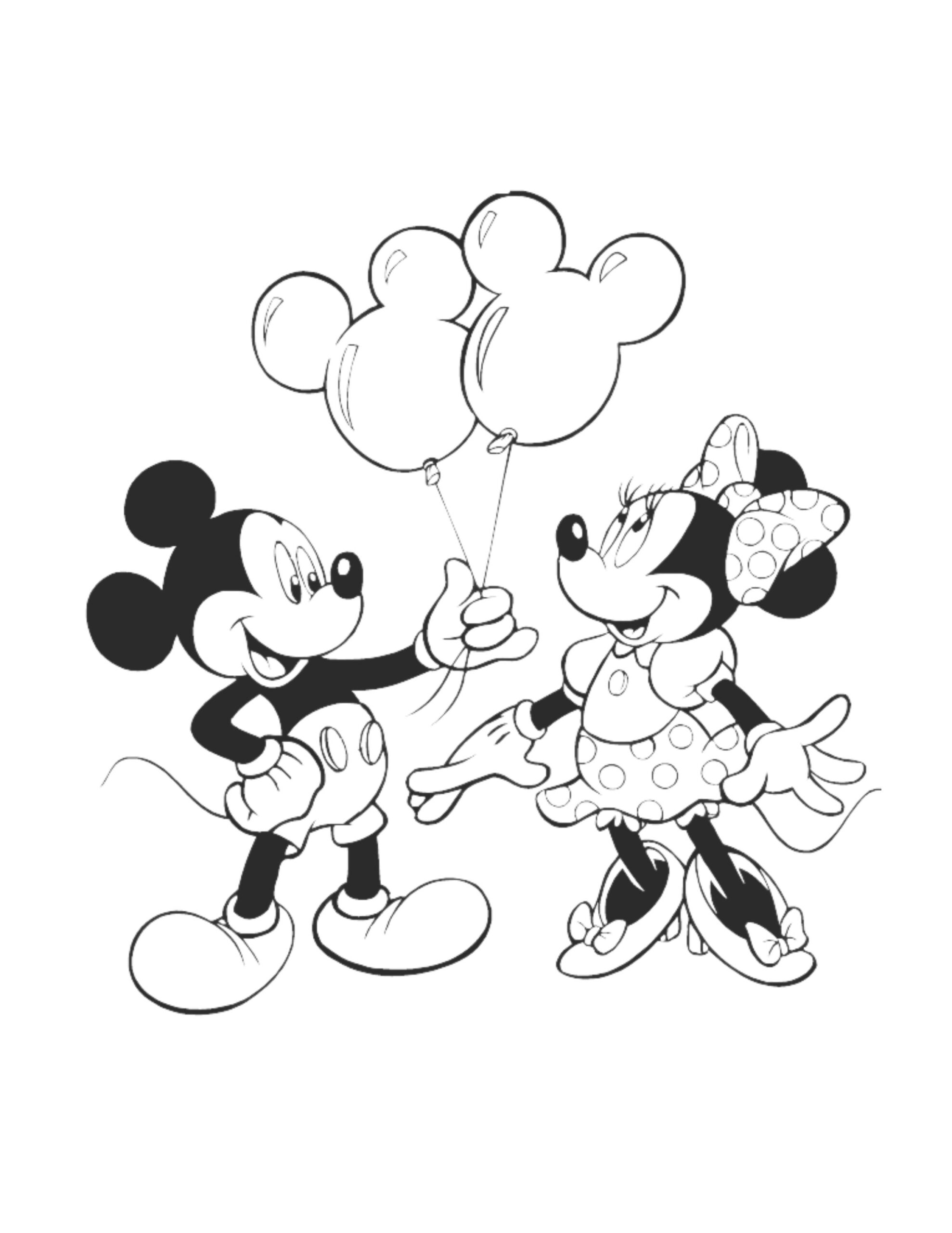 minnie mickey coloring pages