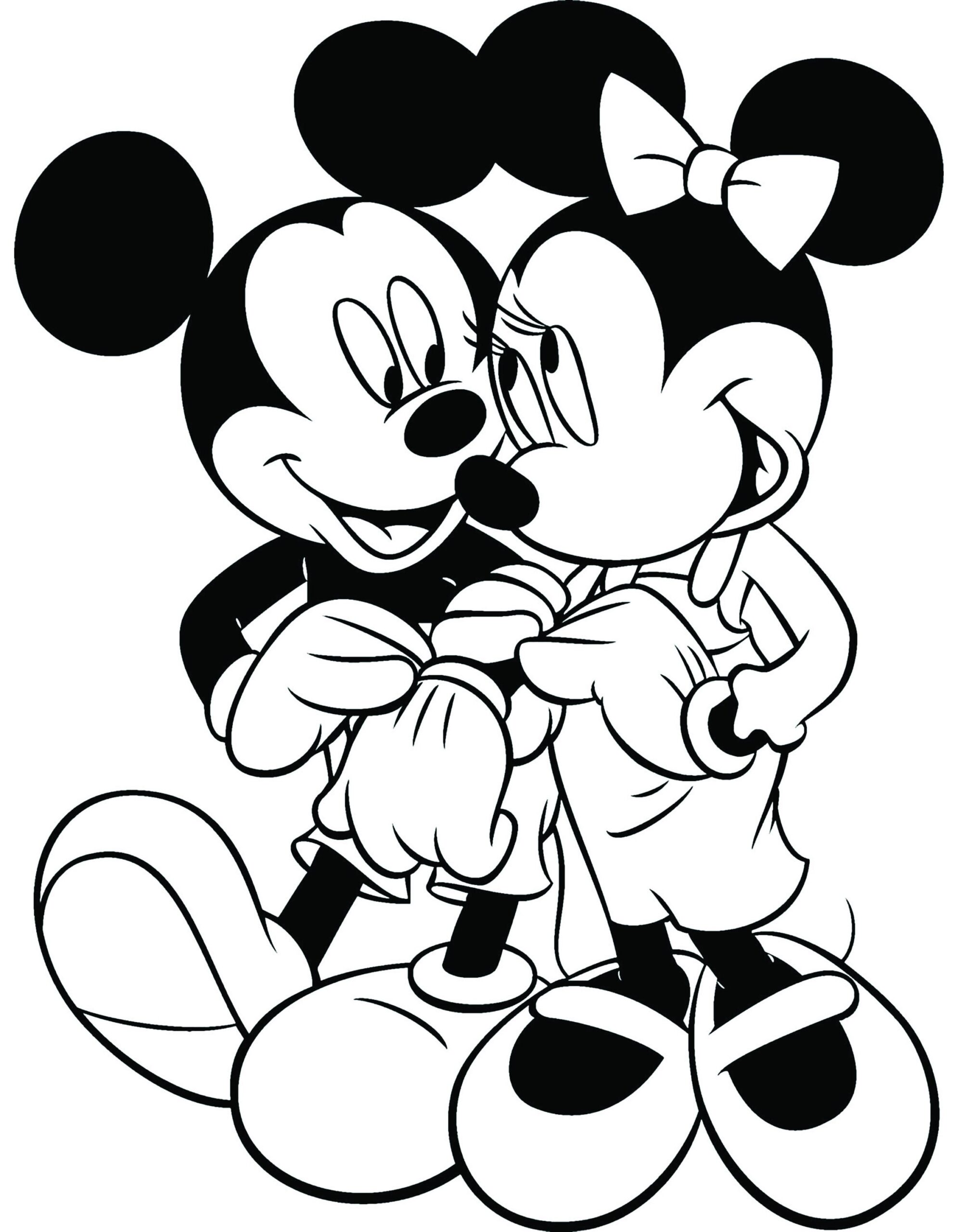 Mickey And Minnie Coloring Pages For Kids PDF Etsy Finland