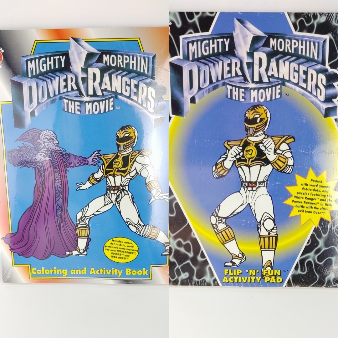 Mighty Morphin Power Rangers 90s Coloring Activity Book 2 Pack SEALED Vintage EBay