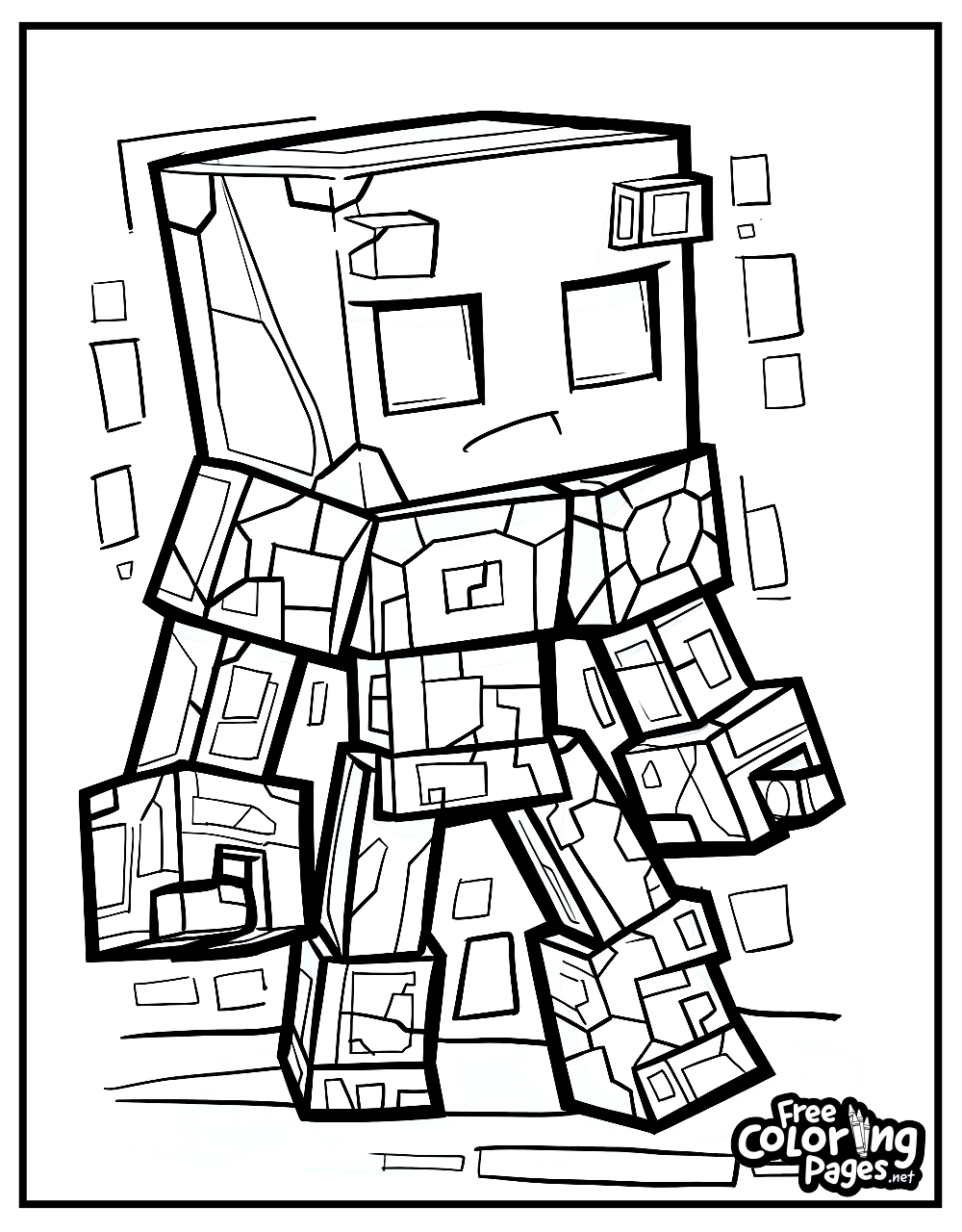 minecraft printable coloring pages