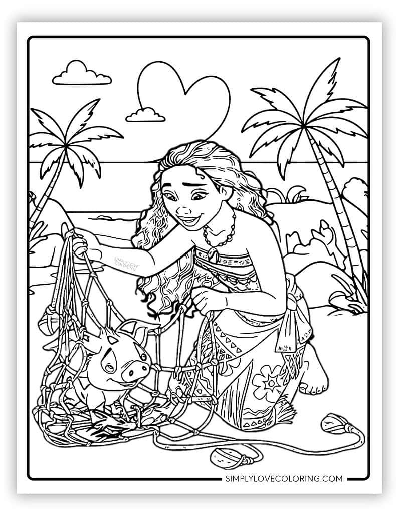 print moana coloring pages