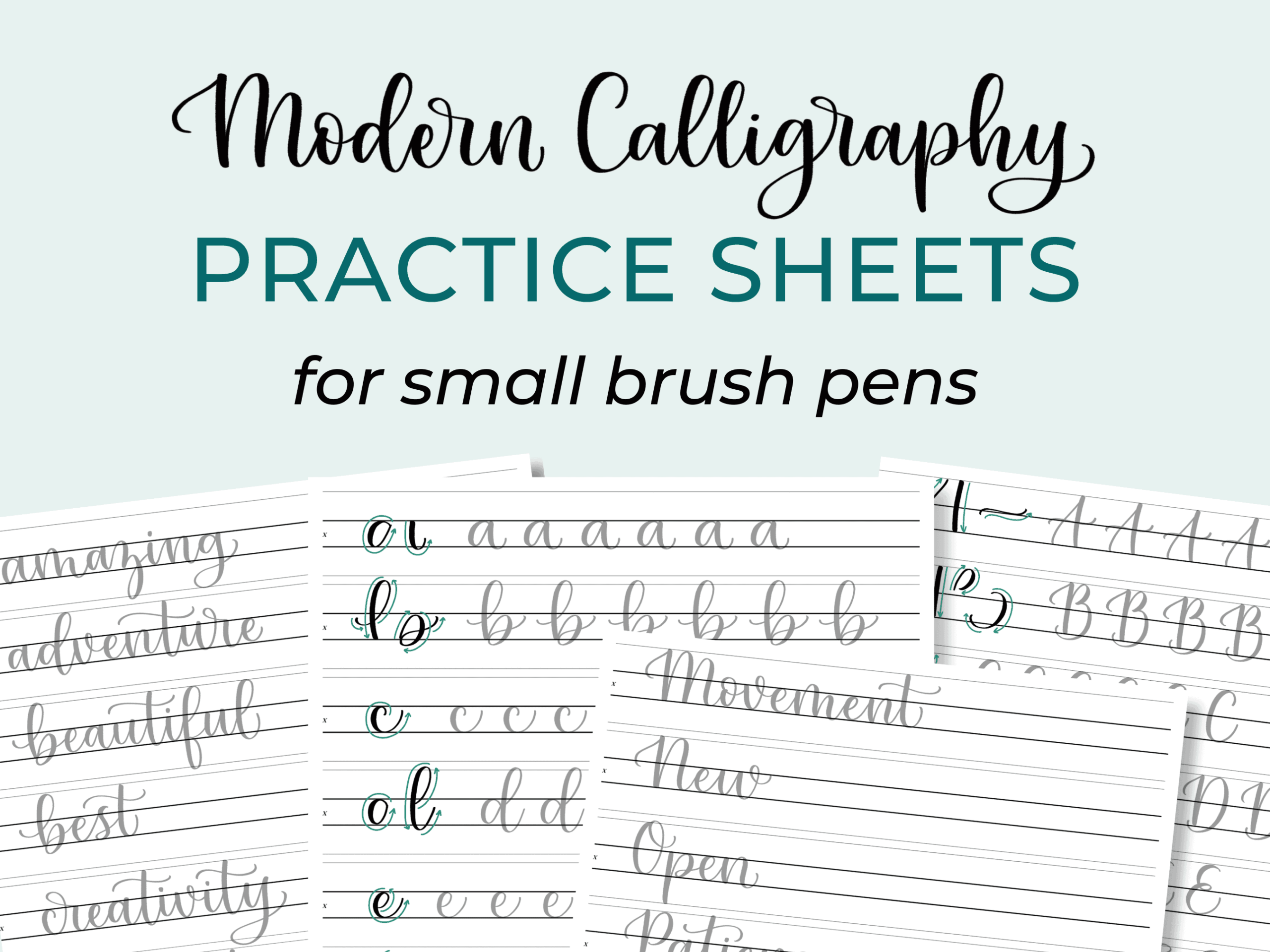 Modern Calligraphy Alphabet Practice Sheets Printable Worksheets For Small Brush Pens By Heidi Grace Modern Calligraphy Alphabet Practice Sheets Printable Worksheets For Small Brush Pens By Heidi Grace