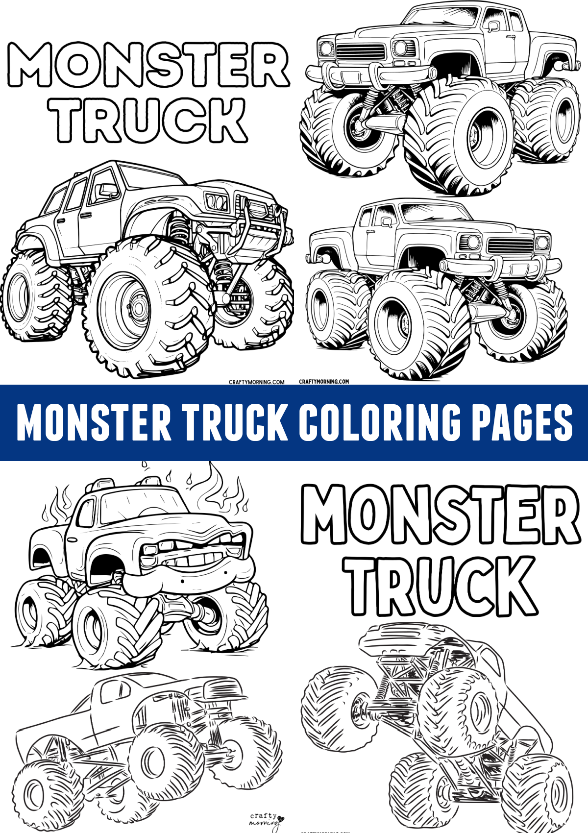 free coloring pages of monster trucks