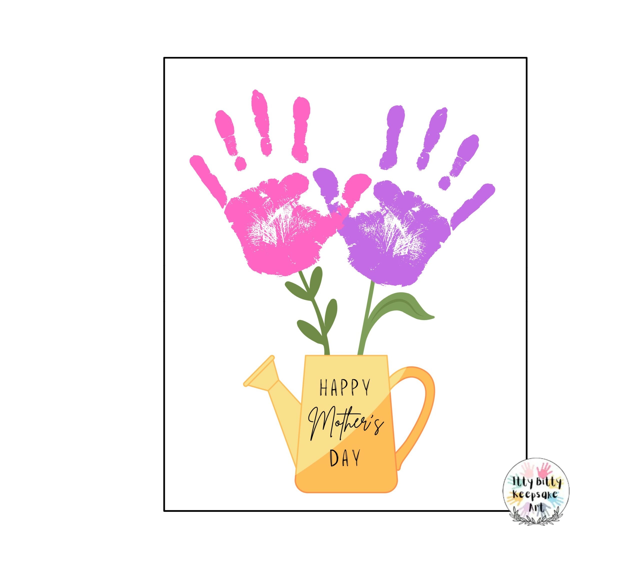 printable handprint flower template