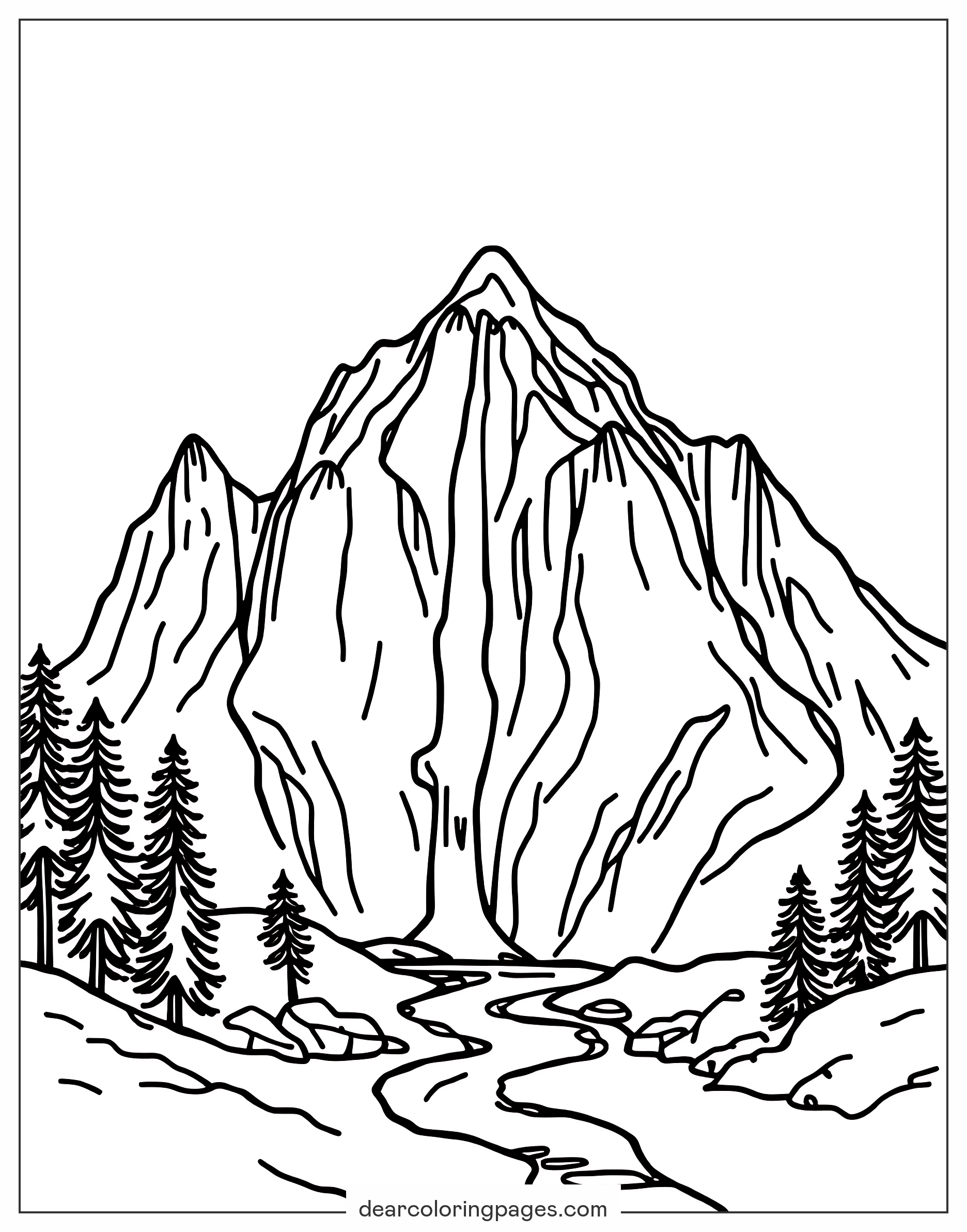 Mountain Coloring Pages 13 Free Printable Coloring Pages