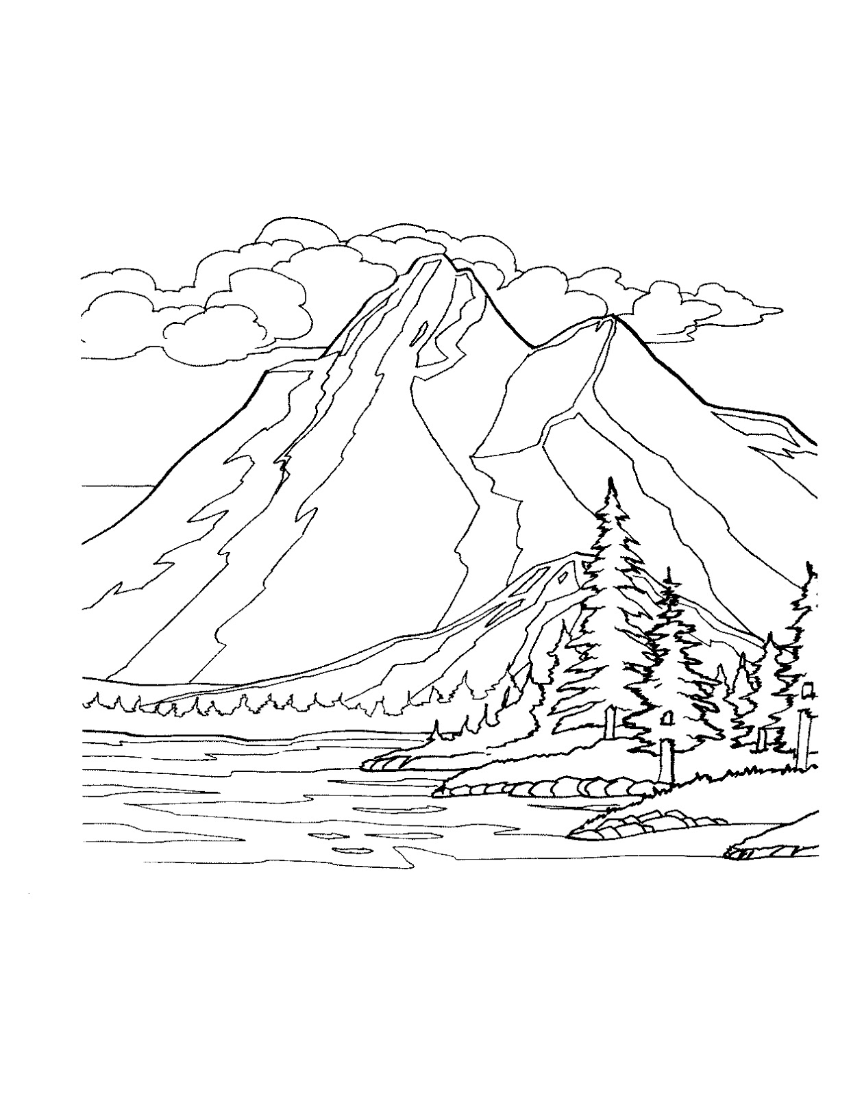 Mountains Coloring Pages Best Coloring Pages For Kids