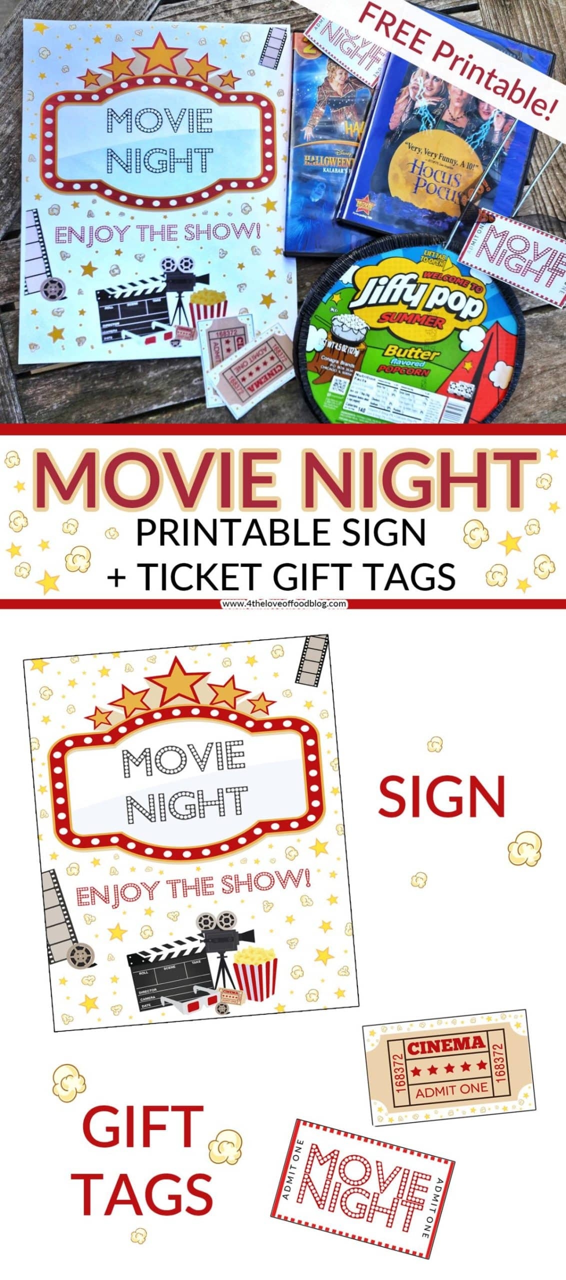 movie night printables free