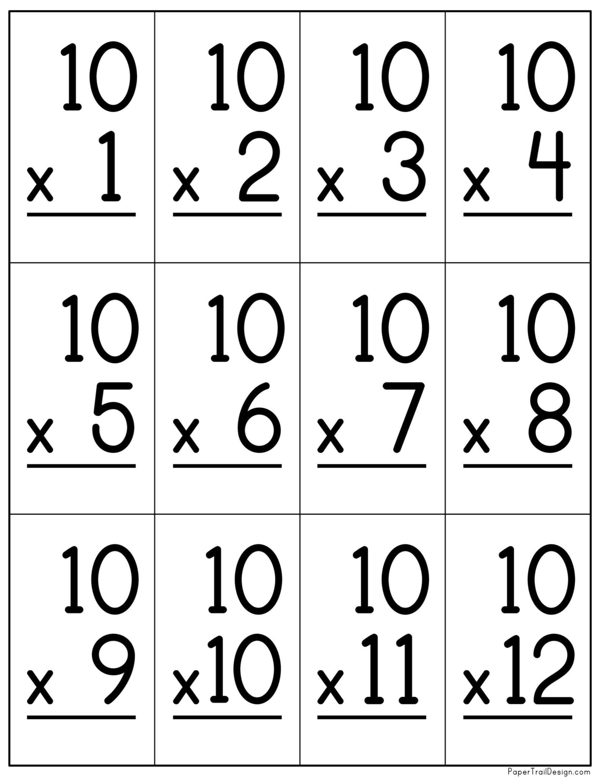 mathematics flashcards printable