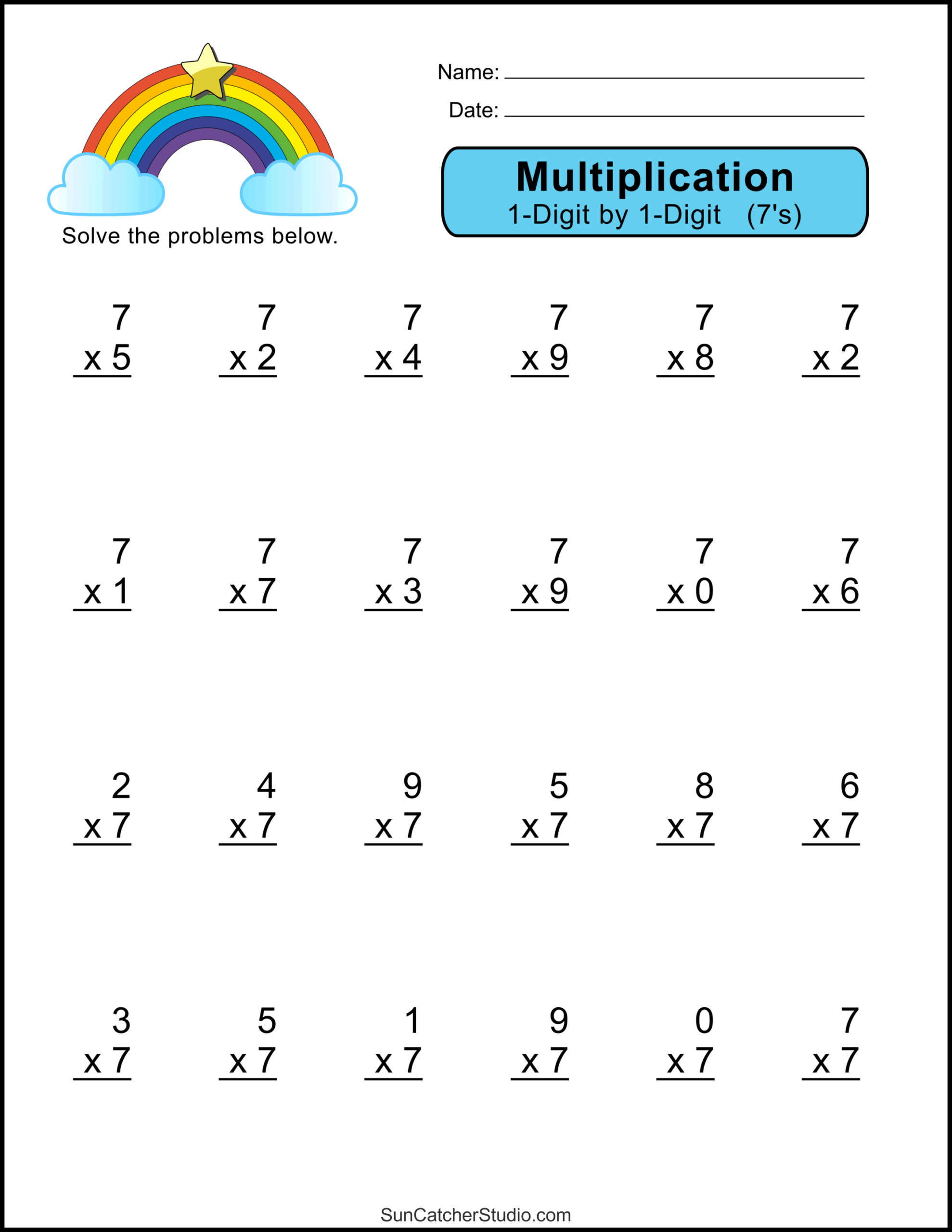 Multiplication Worksheets One Digit Math Drills Free Printables Lettering SVG Files Tools Apps Multiplication Worksheets One Digit Math Drills Free Printables Lettering SVG Files Tools Apps
