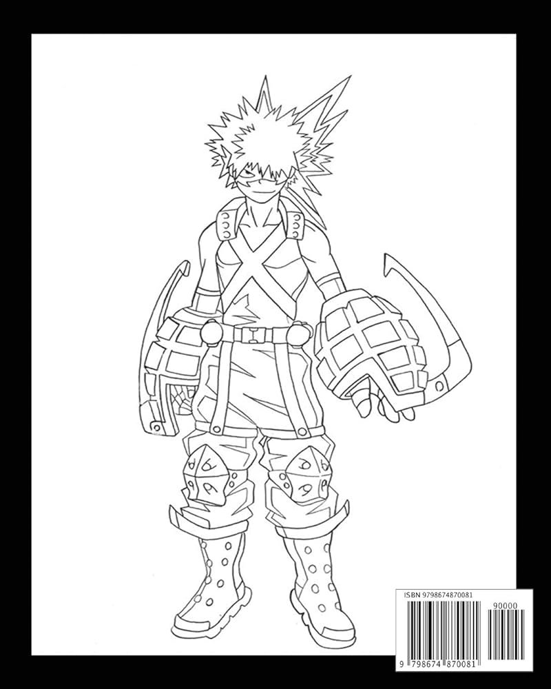 My Hero Academia Coloring Book Boku No Hero Academia Coloring Pages All Might Anime Deku One For All 8 X 10 110 Pages World Anime Amazon sg Books