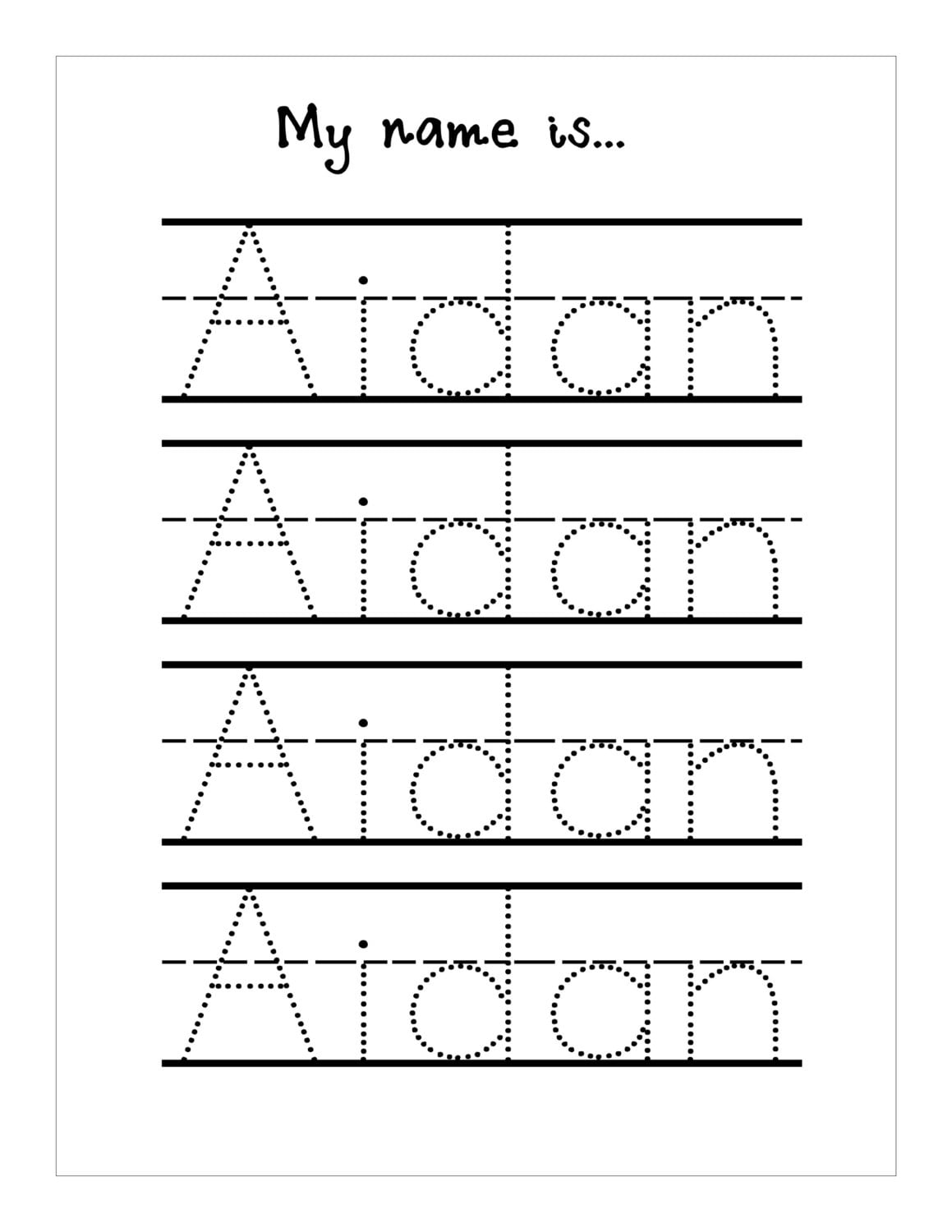 Name Trace Worksheet DIGITAL FILE Printable For Pre Schoolers kindergarteners Etsy Finland Name Trace Worksheet DIGITAL FILE Printable For Pre Schoolers kindergarteners Etsy Finland