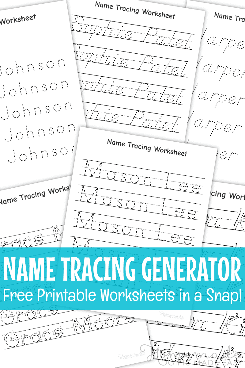 name tracing worksheets pdf