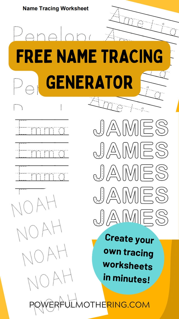 Name Tracing Practice Free Name Tracing Generator