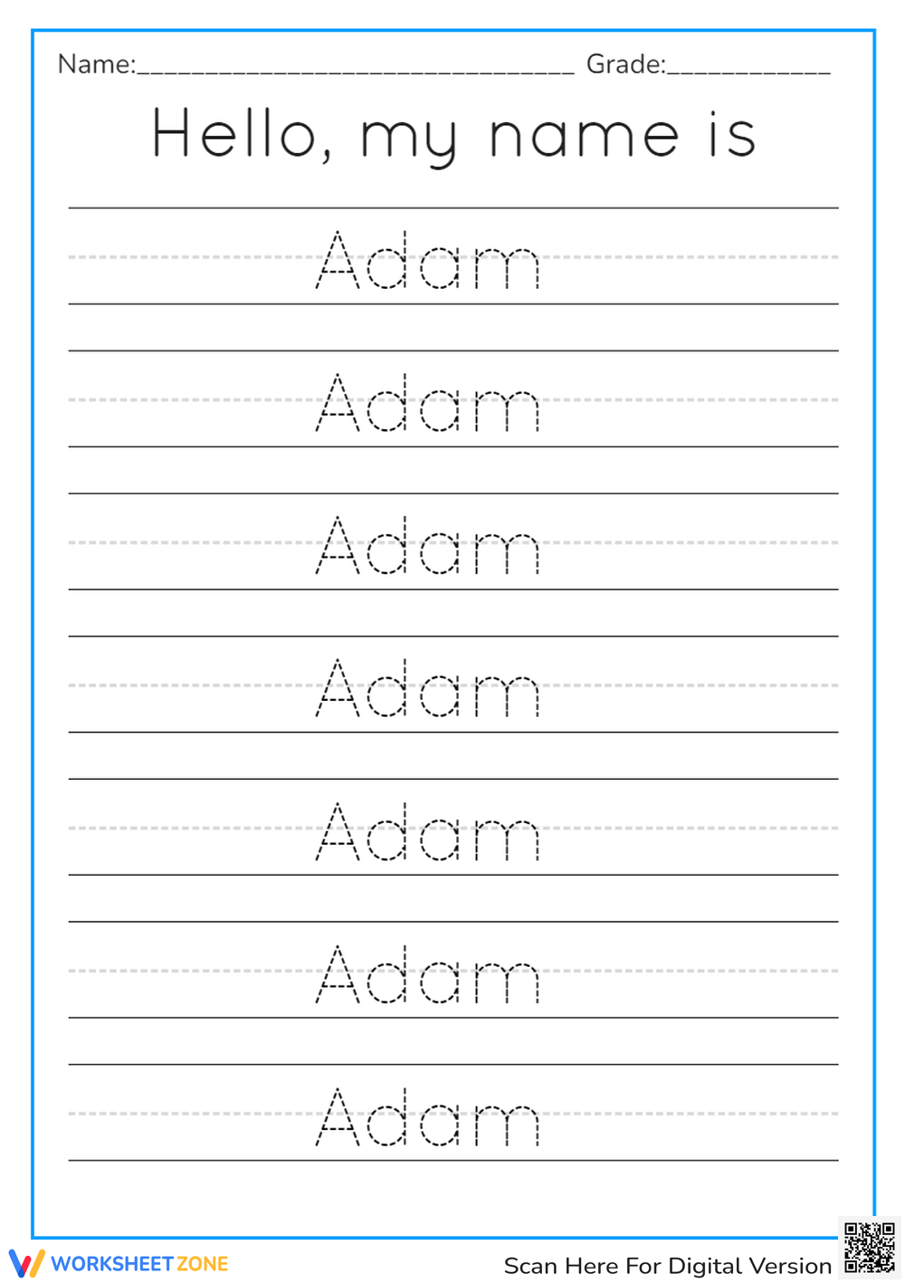 name printouts for tracing
