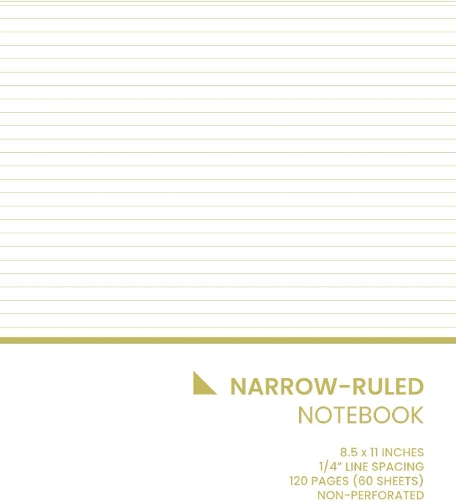 Narrow Ruled Notebook Narrow Ruled Paper 120 Pages 60 Sheets No Margins 8 5 X 11 Inches Overview Desk 9798711544661 Amazon Books Narrow Ruled Notebook Narrow Ruled Paper 120 Pages 60 Sheets No Margins 8 5 X 11 Inches Overview Desk 9798711544661 Amazon Books