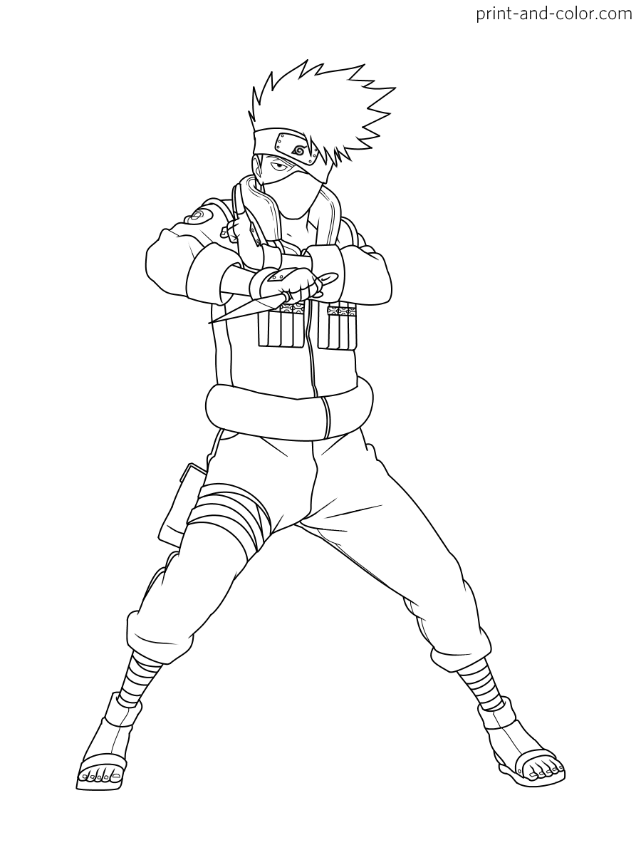 coloring pages of naruto