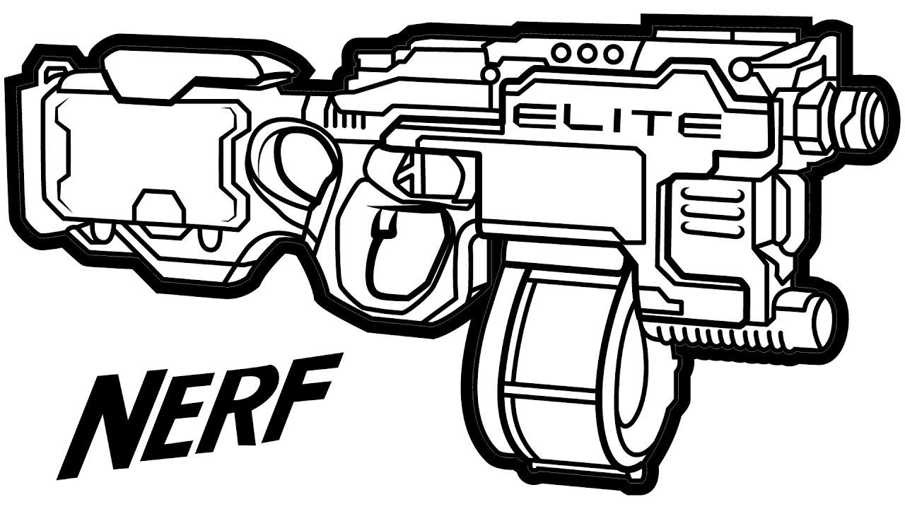 Nerf Gun Coloring Pages Best Coloring Pages For Kids