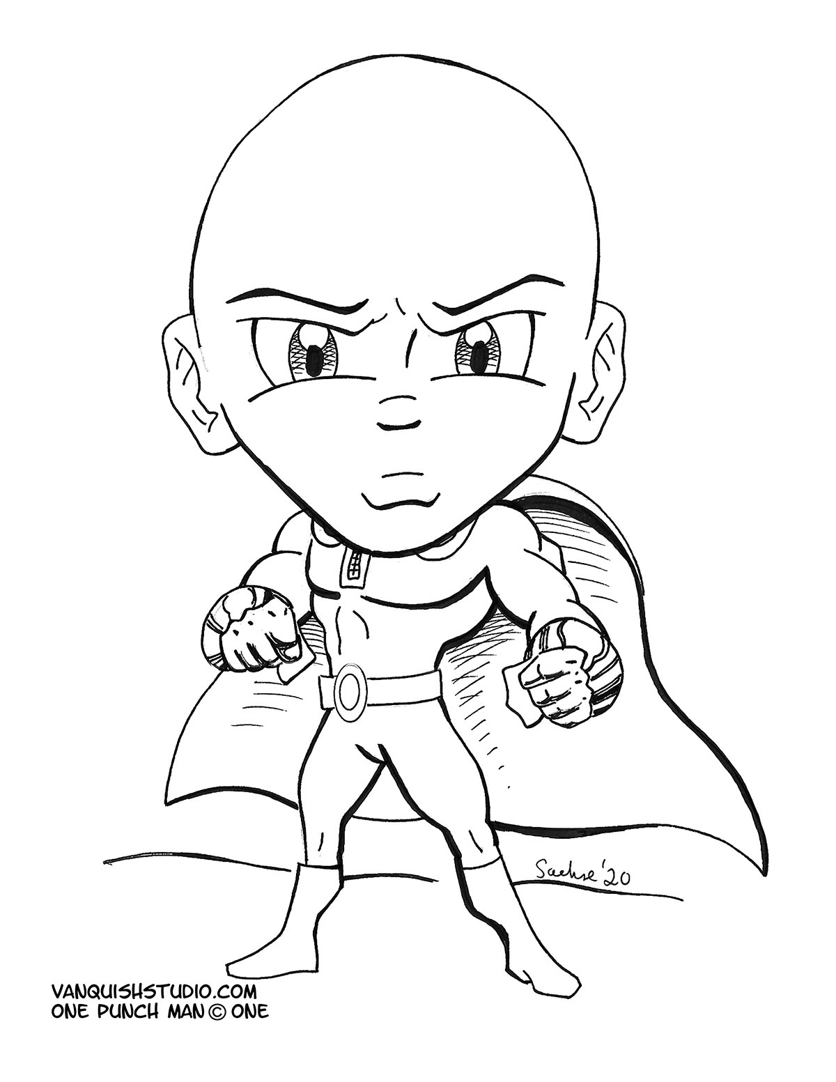 New Coloring Page One Punch Man Vanquish Studio