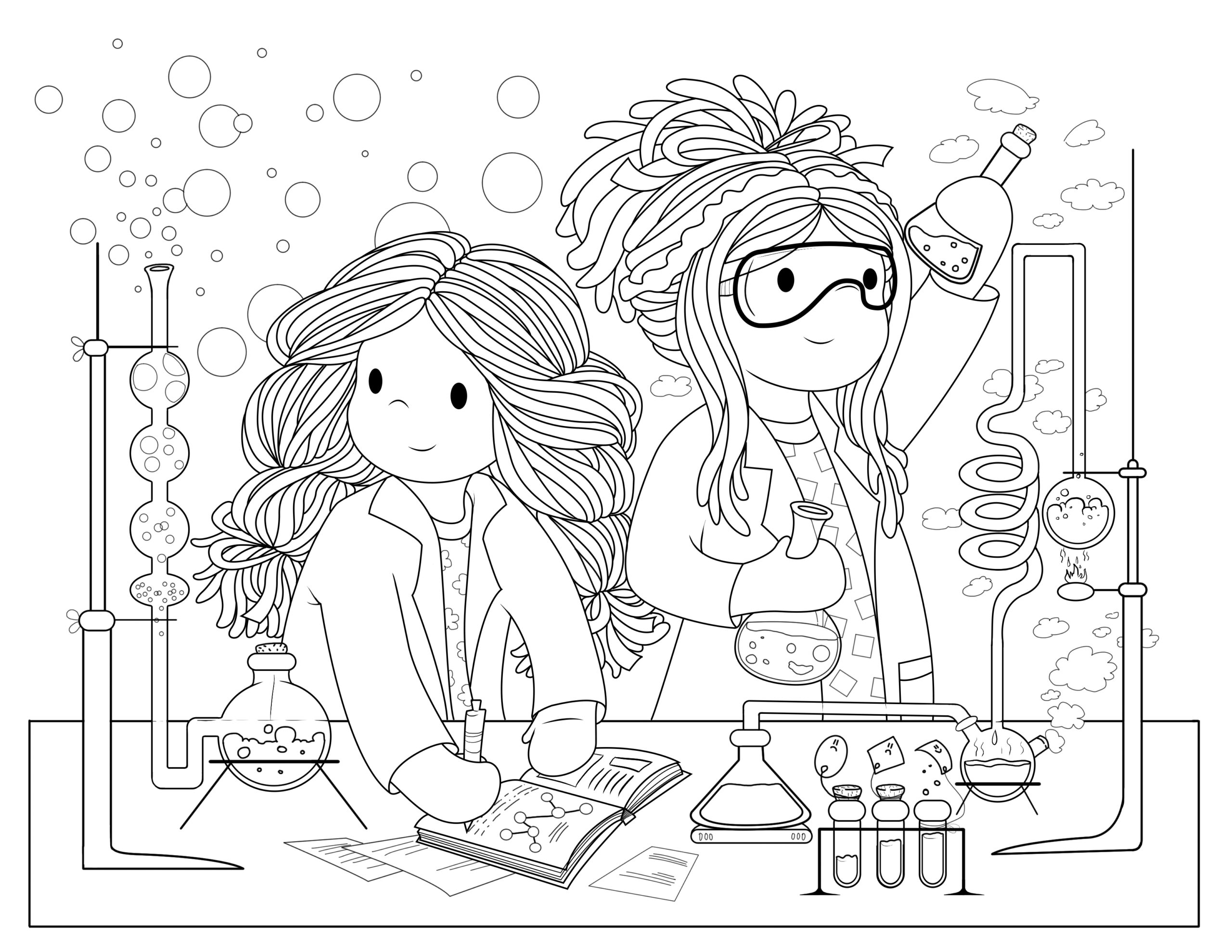New Colouring Page Science Bamboletta Blog