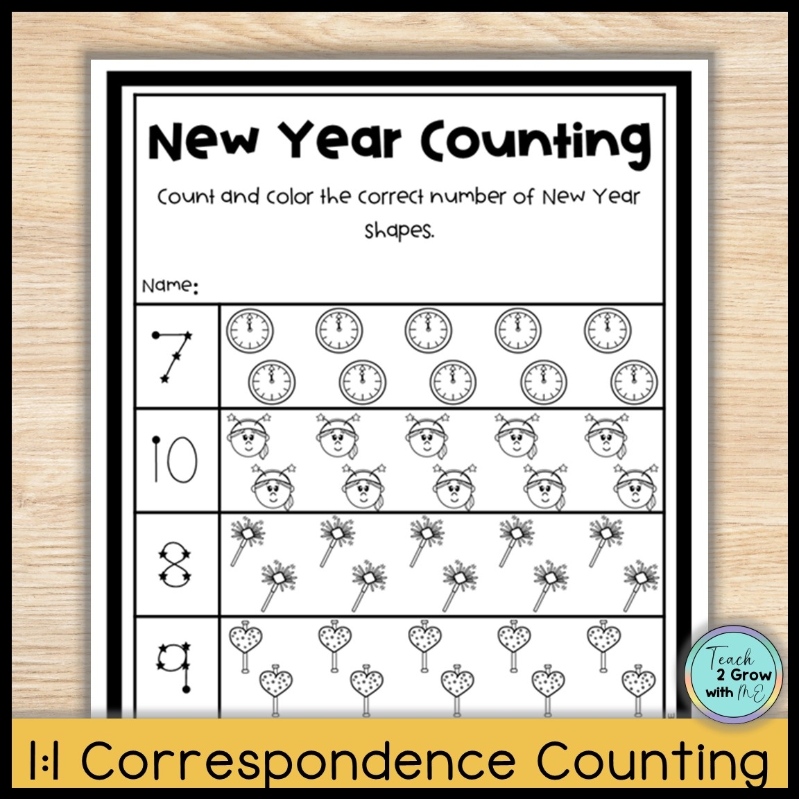 New Year Count Color Numbers 6 10 Worksheets For Kindergarten Math Centers Classful New Year Count Color Numbers 6 10 Worksheets For Kindergarten Math Centers Classful