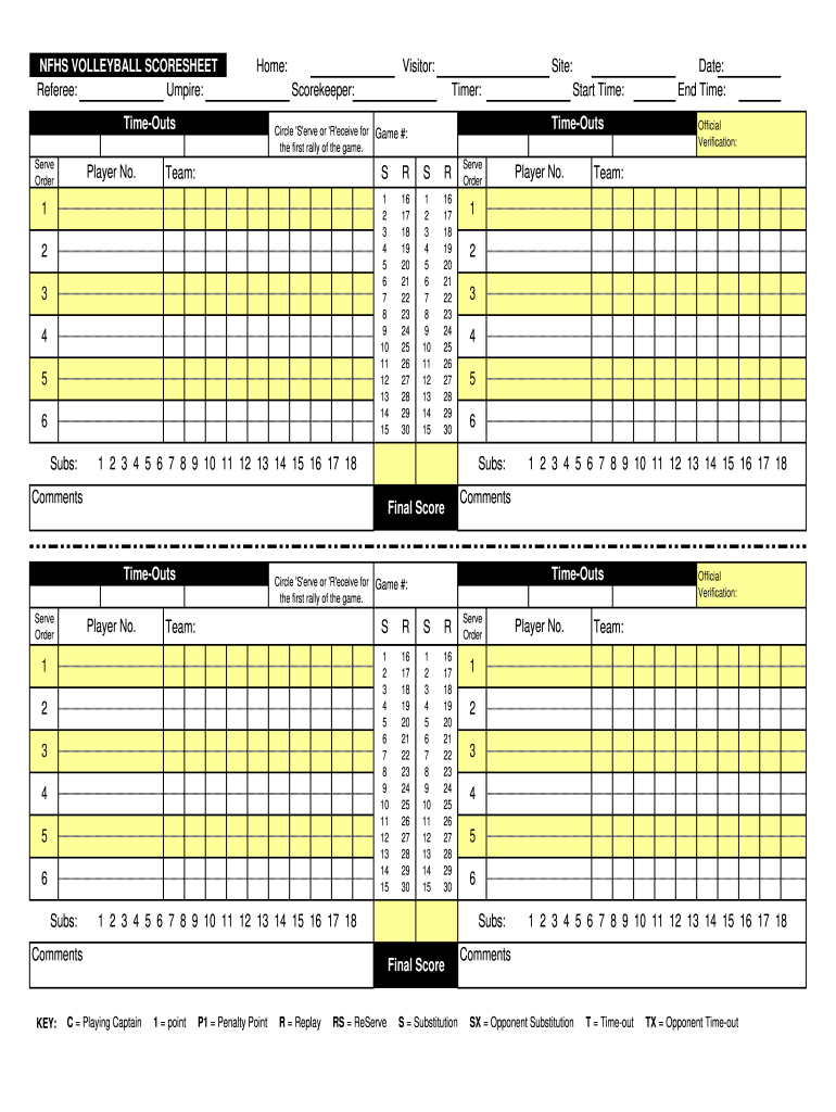 Nfhs Volleyball Score Sheet Printable Fill Out Sign Online DocHub Nfhs Volleyball Score Sheet Printable Fill Out Sign Online DocHub