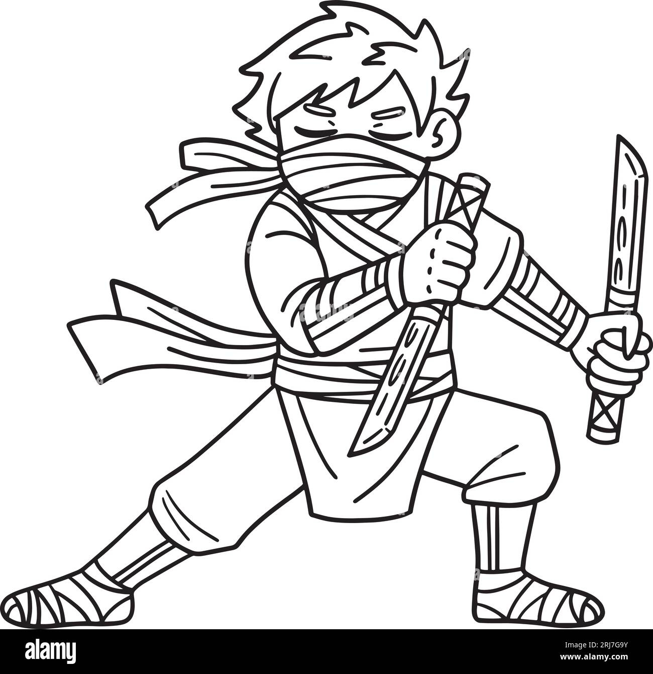 ninja colouring in pages