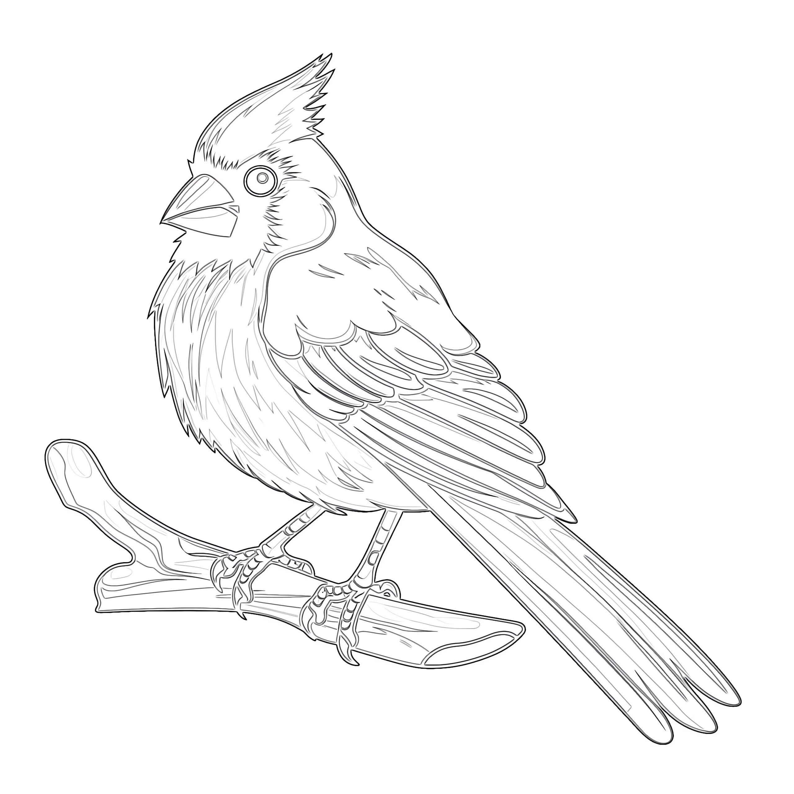 Northern Cardinal Coloring Page Coloring Pages Mimi Panda