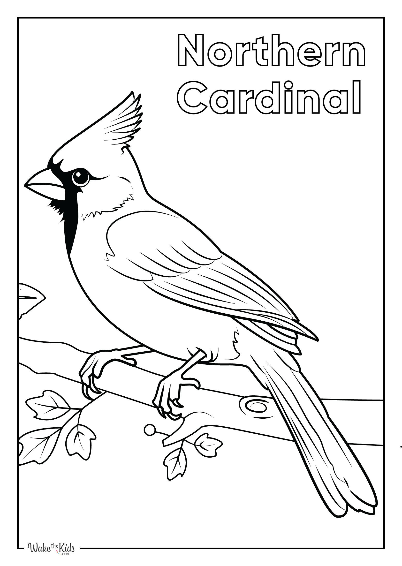 Northern Cardinal Coloring Pages Free Printable PDFs WakeTheKids