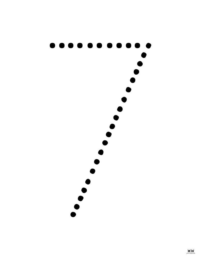 Number 7 Tracing Worksheets 15 FREE Pages Printabulls