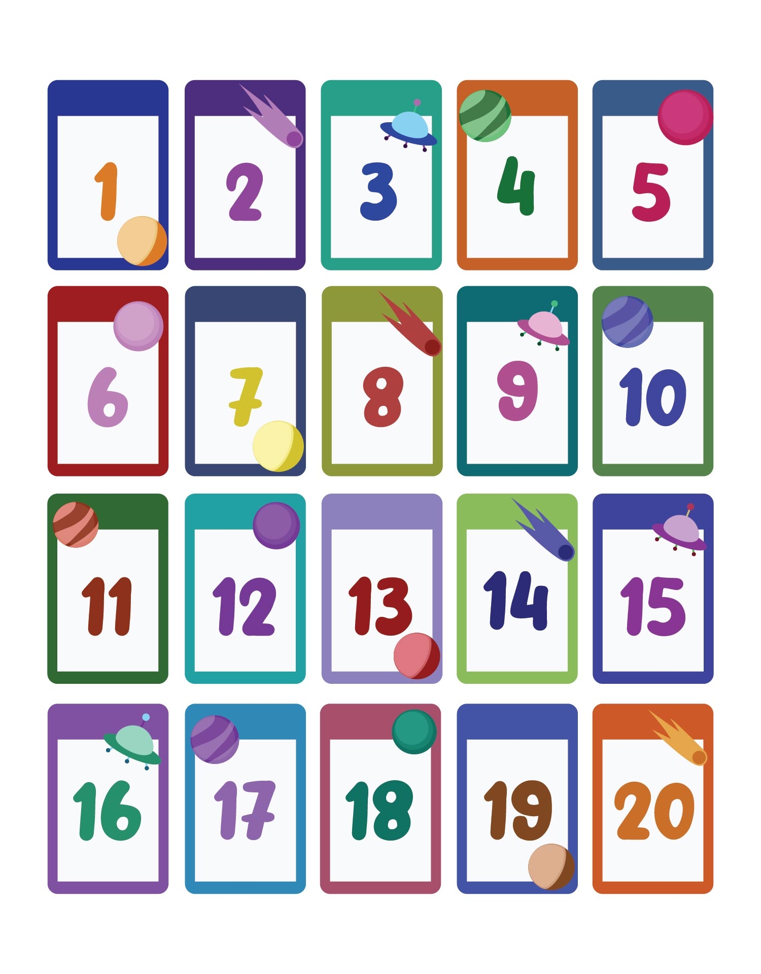 printable numbers 1-20