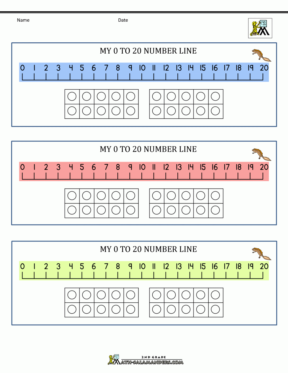 Number Line 0 To 20