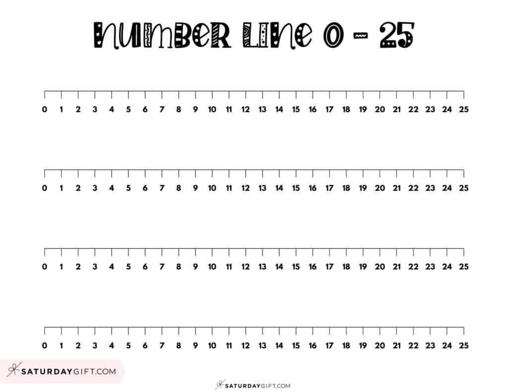 Number Line To 25 4 Cute Free Printables And Blank Worksheets