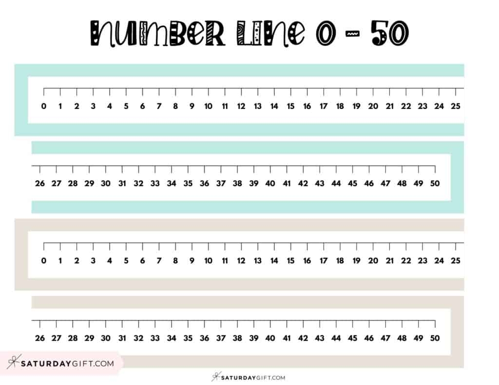 Number Line To 50 5 Cute Free Printables And Blank Worksheets