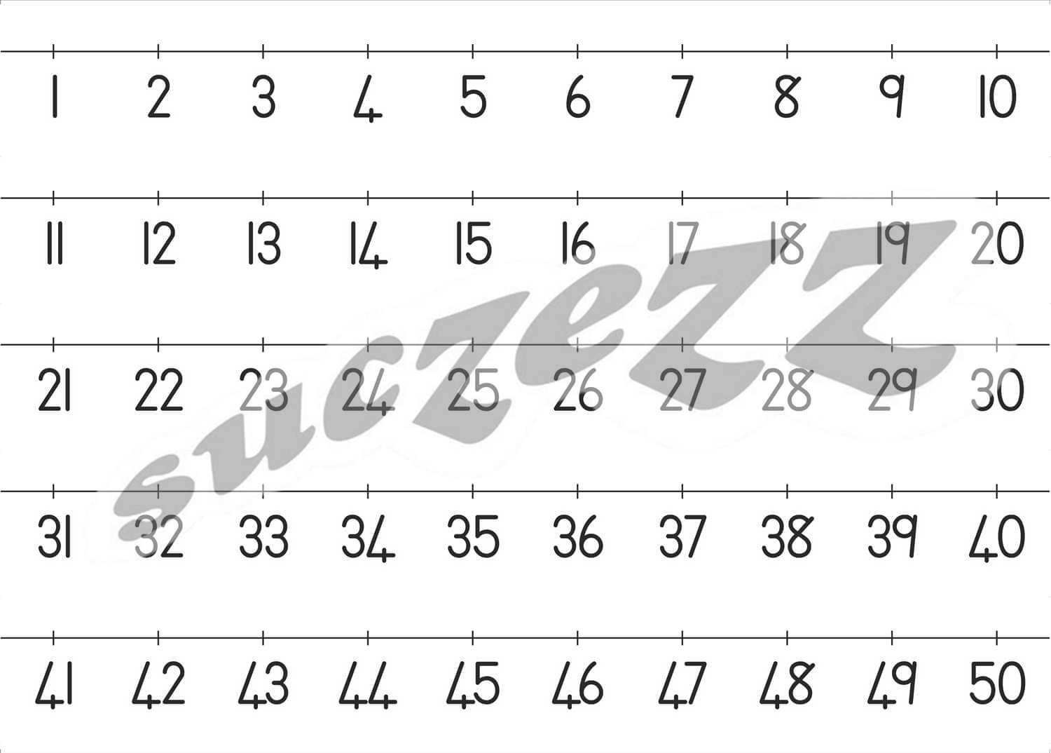 Number Lines 1 50 Suczezz Number Lines 1 50 Suczezz