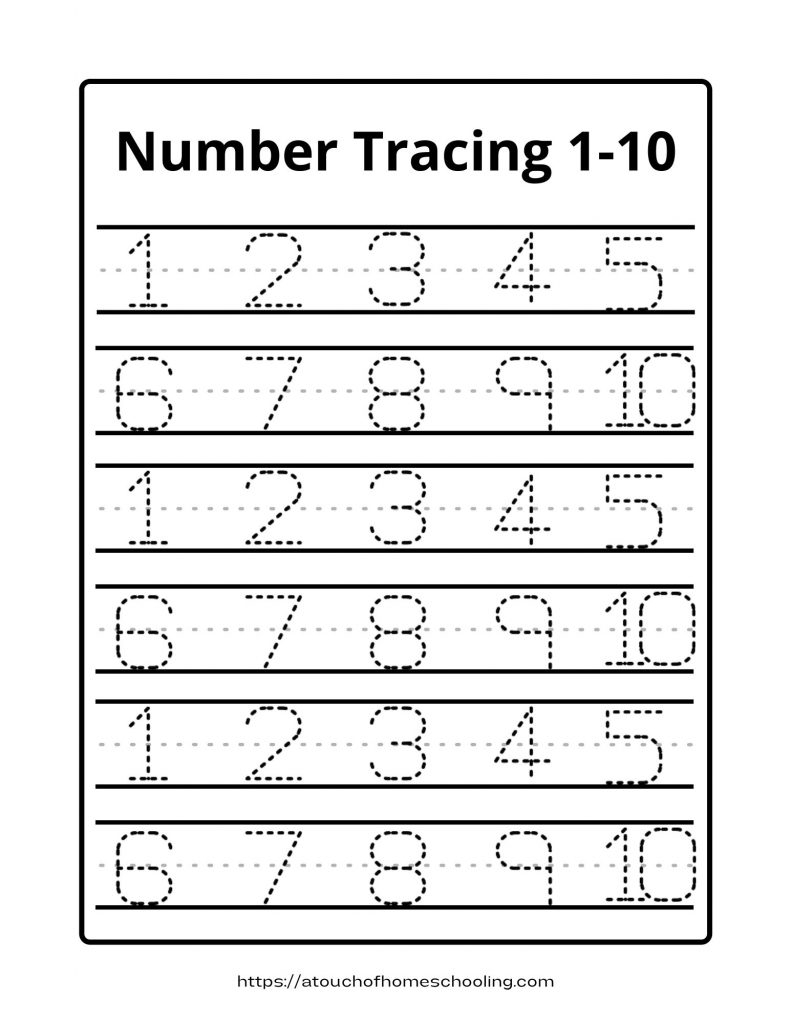 traceable number worksheets