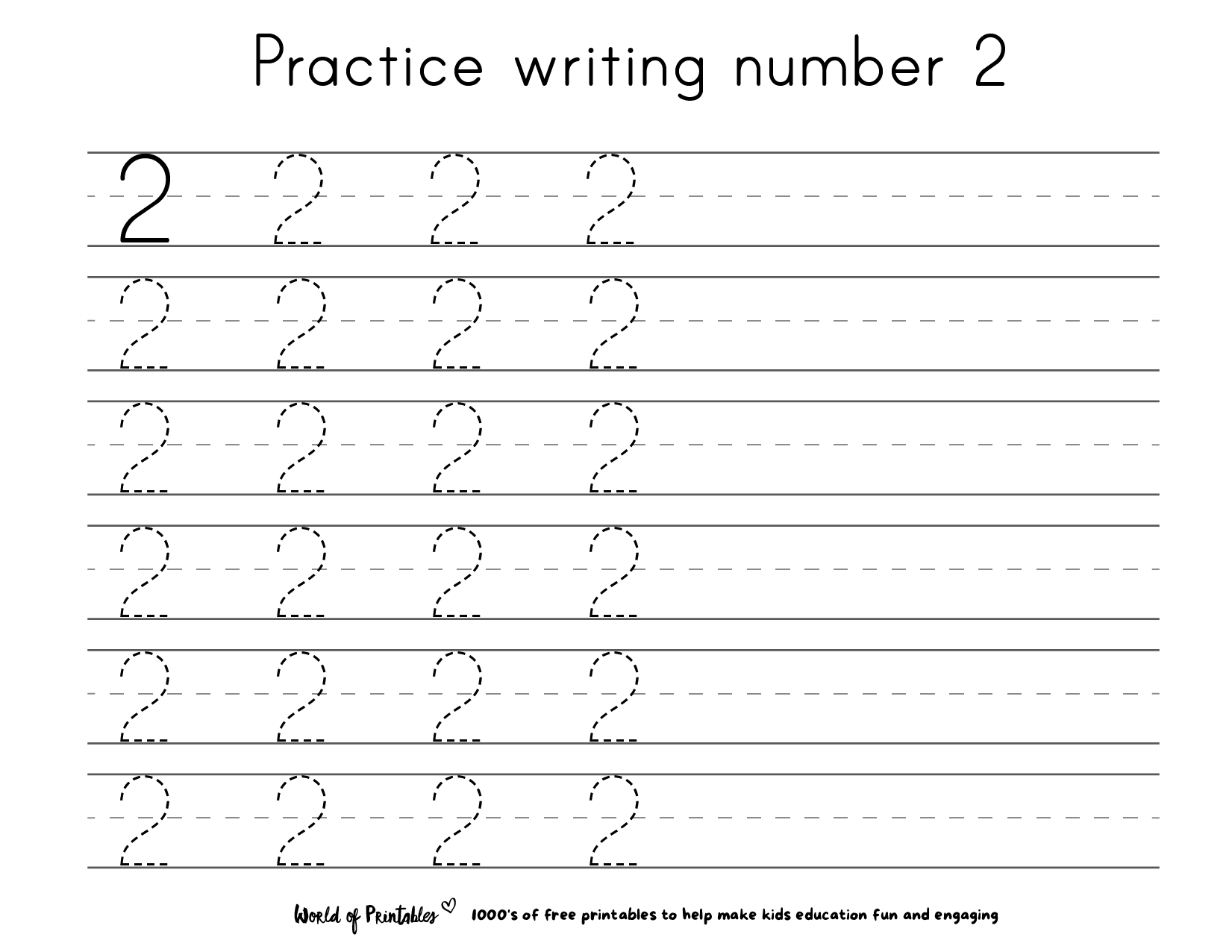 printable number writing worksheets