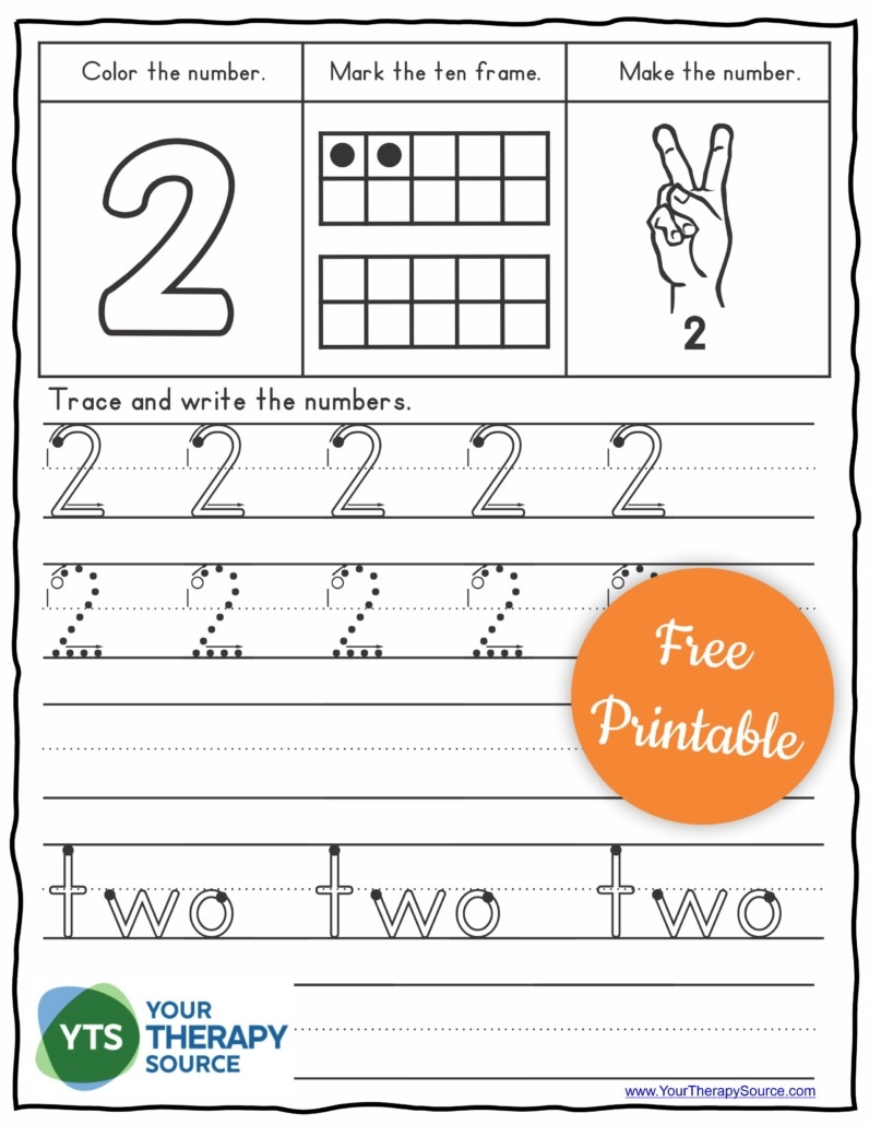 printable number tracing sheets