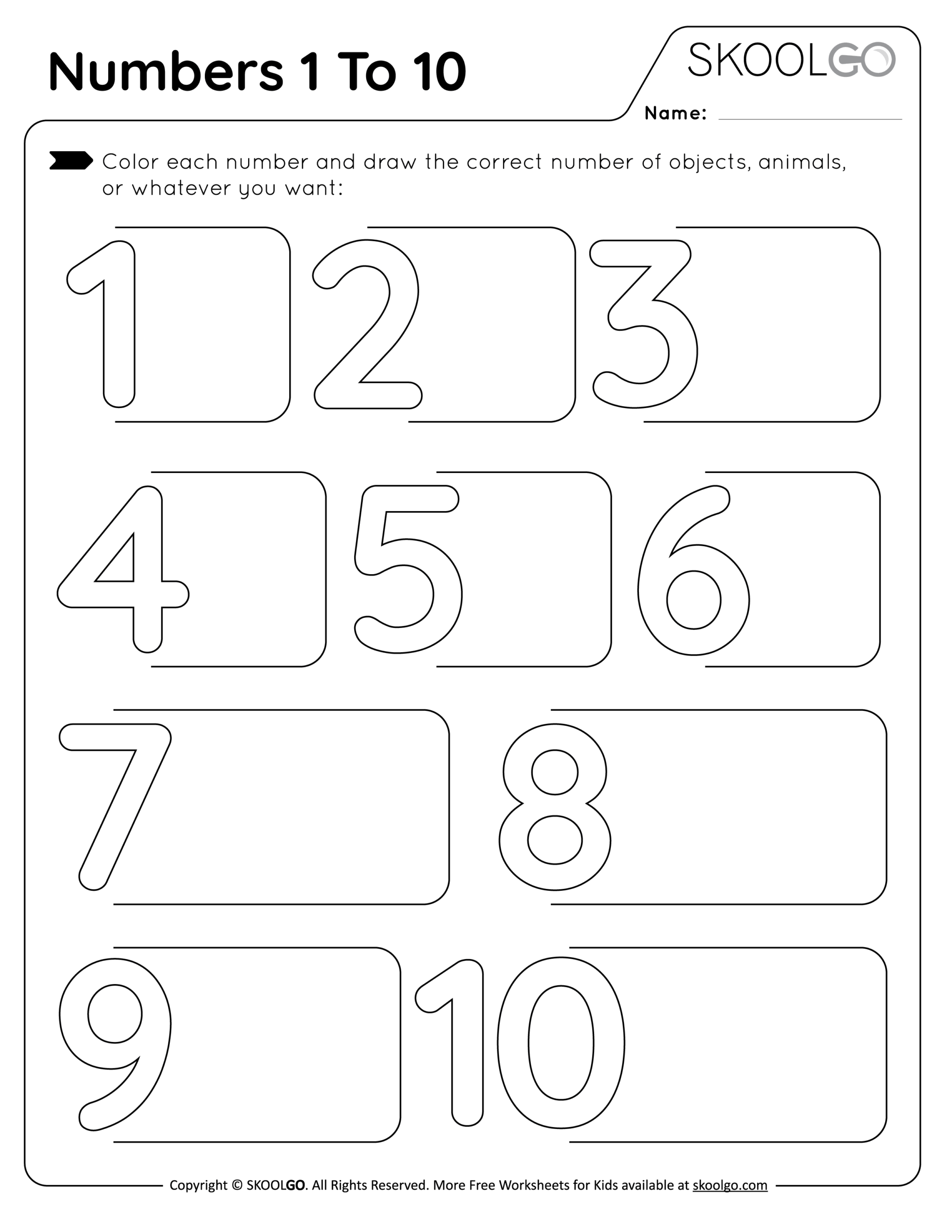 Numbers 1 To 10 Free Worksheet SKOOLGO Numbers 1 To 10 Free Worksheet SKOOLGO