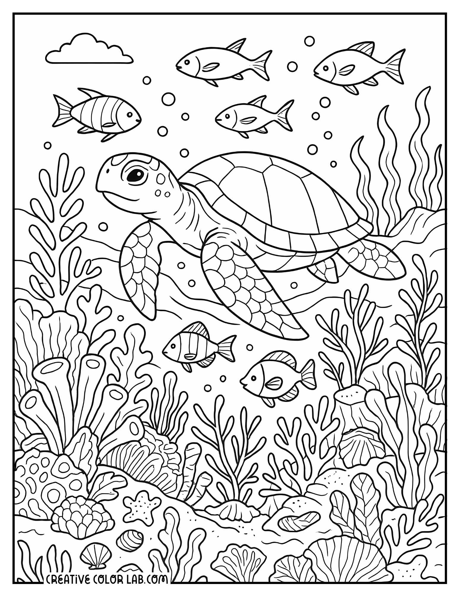 Ocean Coloring Pages Free PDF Printables To Download