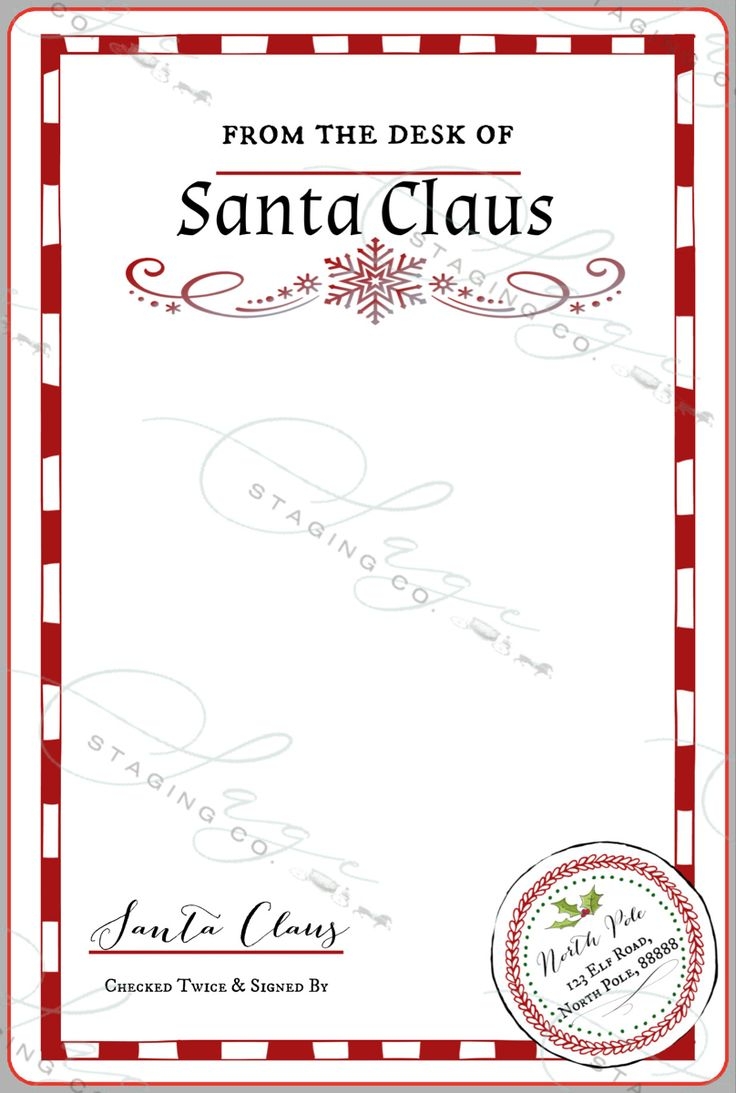 Official Santa Letter Downloadable PDF