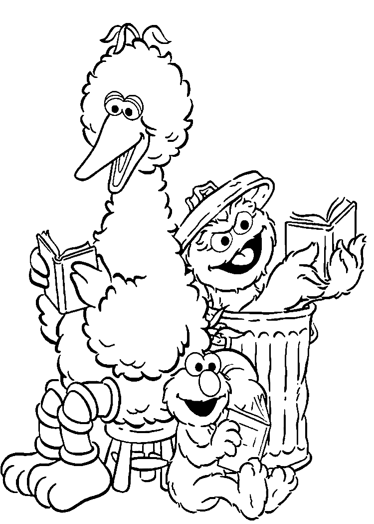 oscar the grouch coloring page