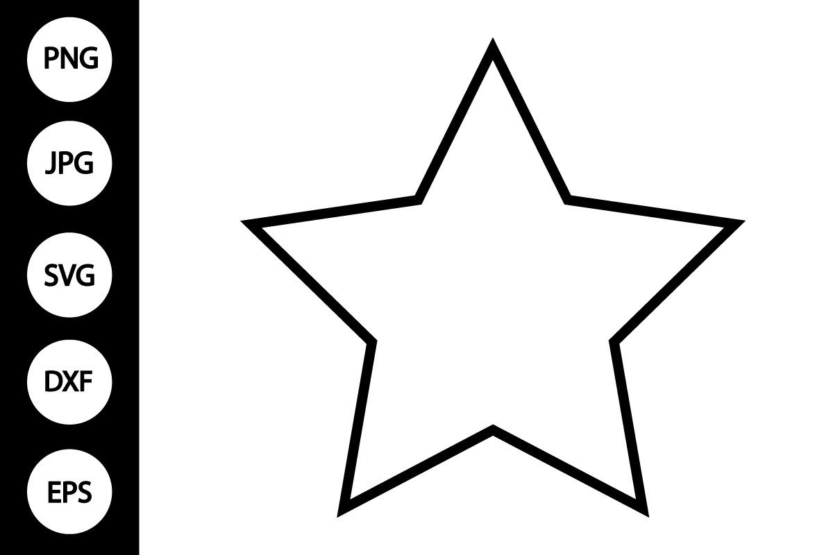 Outline Star SVG Star Coloring Page