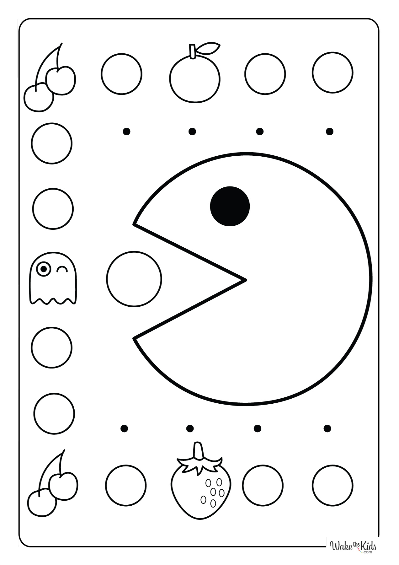 PacMan Coloring Pages Free Printable PDFs WakeTheKids