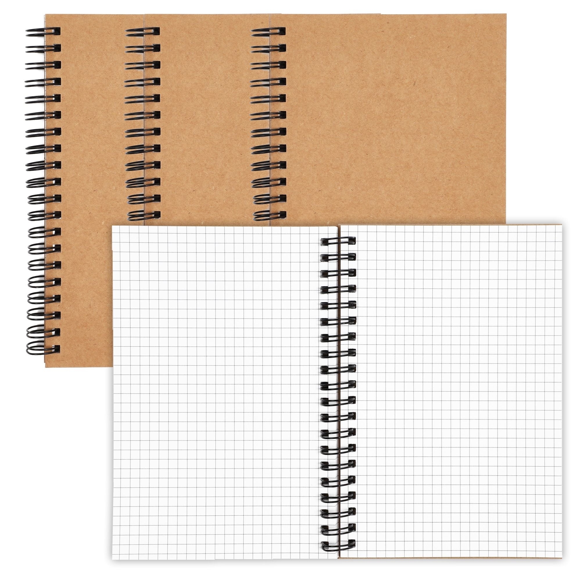 Paper Junkie 4 Pack Spiral Notebook With Graph Paper 5x7 Inches Brown Cover For Sketching Note Taking Walmart Paper Junkie 4 Pack Spiral Notebook With Graph Paper 5x7 Inches Brown Cover For Sketching Note Taking Walmart
