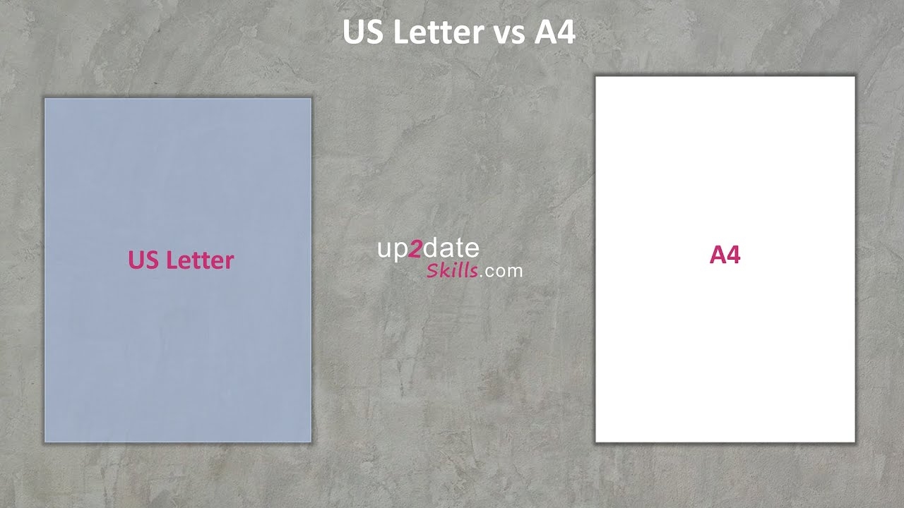 Paper Sizes A4 Vs US Letter YouTube Paper Sizes A4 Vs US Letter YouTube