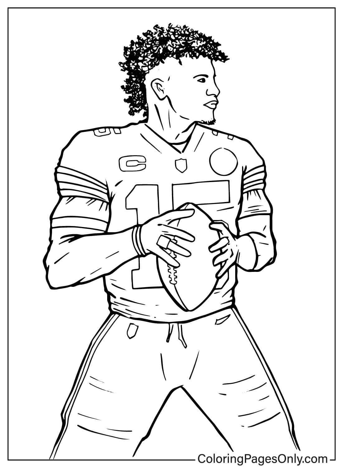 Patrick Mahomes Coloring Pages Patrick Mahomes Coloring Pages